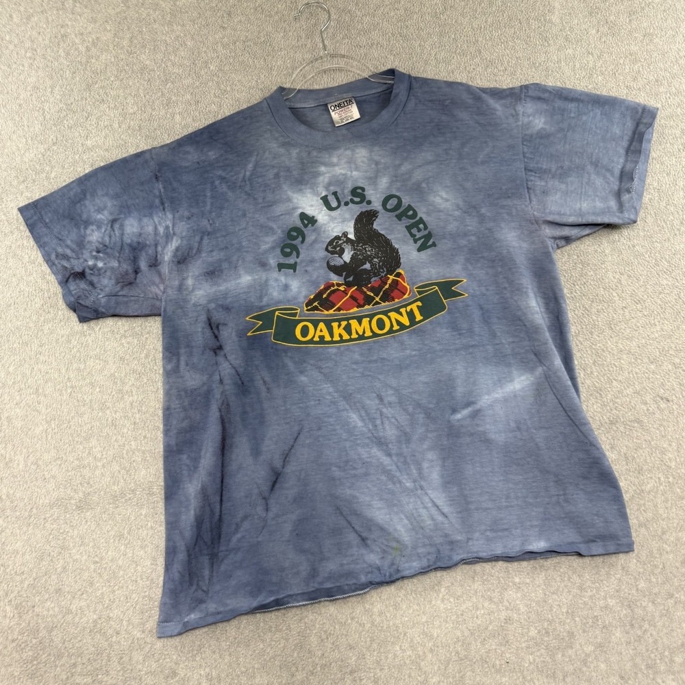 US Open Oakmont White T Shirt 1994 Vintage 90s Men's Large Squirrel Graphic RARE